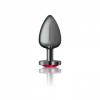 CHEEKY CHARMS HEART DEEP RED LARGE GUNMETAL BUTT PLUG