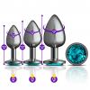 CHEEKY CHARMS METAL PLUG KIT GUNMETAL ROUND TEAL