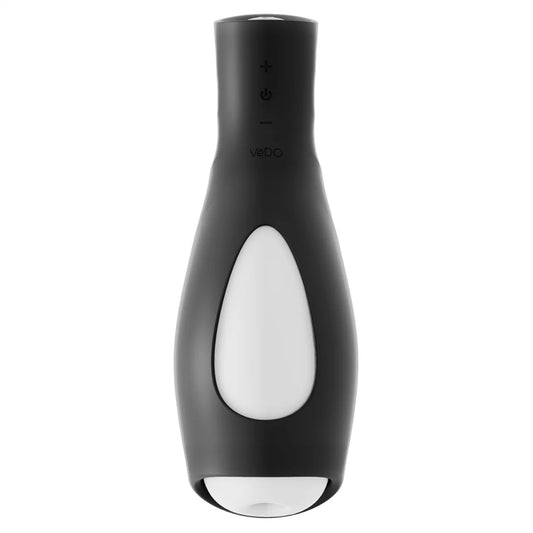 Vedo Torpedo Rechargeable Stroker – Just Black w/ Glow Sleeve