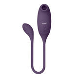 Vive Quino Air Wave & Vibrating Egg Purple – Rechargeable Dual Motor Silicone Vibrator | Shots