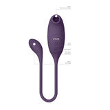 Vive Quino Air Wave & Vibrating Egg Purple – Rechargeable Dual Motor Silicone Vibrator | Shots