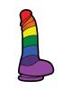 RAINBOW DILDO PIN (NET)