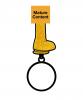 GOLD GLITTER DILDO KEYCHAIN (NET)