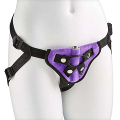 Cloud 9 Strap-On Harness Kit Purple – Adjustable Beginner Harness Set with Silicone Dildo