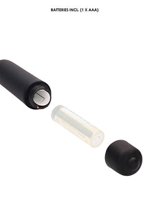 Ouch Silicone Vibrating Bullet Plug with Beaded Tip – Black Urethral Sounding