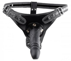 Strict Double Penetration Strap-On Harness – Adjustable Leather Harness with Dual Rings