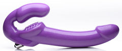 Strap U 7X Revolver Thick Vibrating Strapless Strap-On Purple – Extra Thick Strapless Dildo