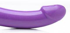 Strap U 7X Revolver Thick Vibrating Strapless Strap-On Purple – Extra Thick Strapless Dildo