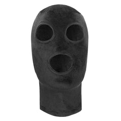 Velvet & Velcro Mask with Mouth Opening Black – Stretch Fetish Hood Mask | Shots Ouch!