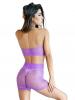 LACE HALTER 2PC TOP & SKIRT SET - PURPLE