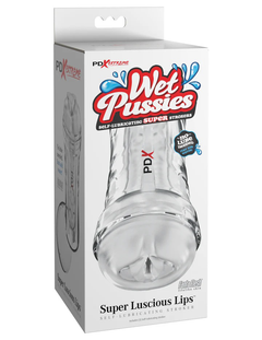 Pdx Extreme Wet Pussies Super Luscious Lips Self-Lubricating Stroker - Frosted