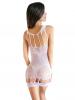 SHEER HALTER DRESS PINK