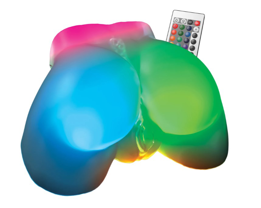 Pdx Elite After Dark Series Go-Go Booty Led Mega Masturbator - Frosted