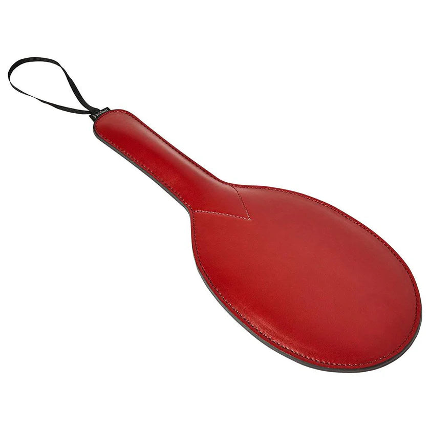 Sportsheets Saffron Ping Pong Paddle – Red Vegan Leather Impact Play Paddle