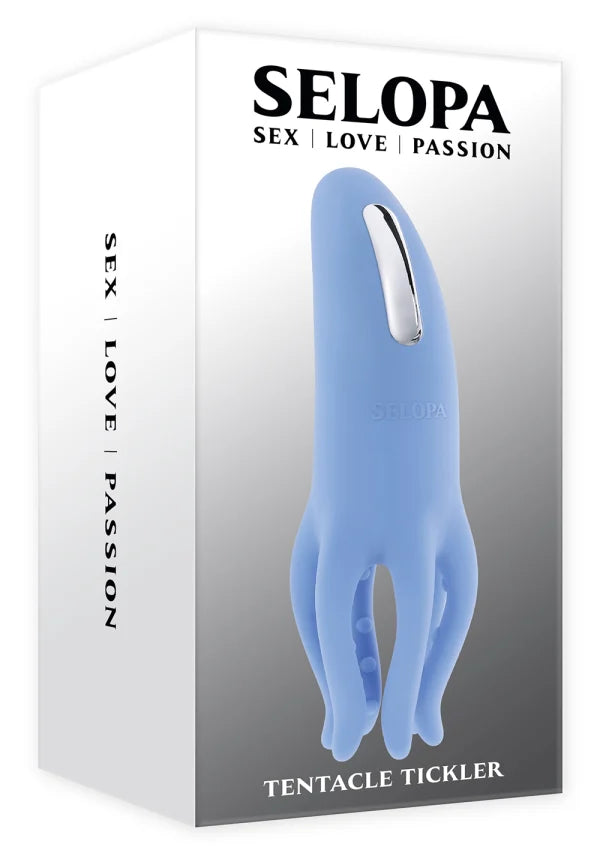 Selopa Tentacle Tickler Blue – Rechargeable Silicone Tentacle Vibrator with 10 Functions