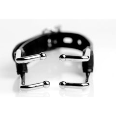 Strict Claw Hook Mouth Spreader Black – Adjustable PU Leather Bondage Accessory