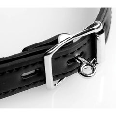 Strict Claw Hook Mouth Spreader Black – Adjustable PU Leather Bondage Accessory