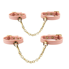 Temptasia Ardor Wrist & Ankle Restraints Pink – Silicone Bondage Cuffs Set