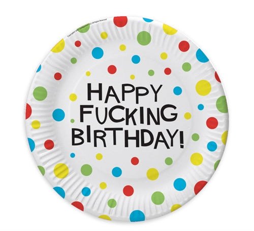 X-Rated Birthday Party Plates 8 Count