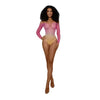 Tropical Peach Ombre Net Bodystocking