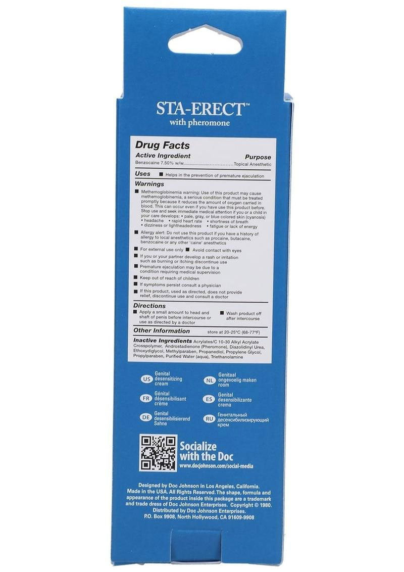 Sta-Erect Delay Cream for Men - 2 Oz. - Boxed