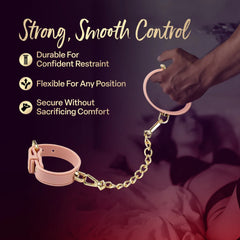 Temptasia Ardor Wrist & Ankle Restraints Pink – Silicone Bondage Cuffs Set