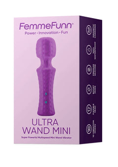 FemmeFunn Ultra Wand Mini Purple – Rechargeable Waterproof Silicone Mini Wand Massager