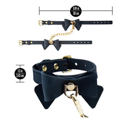 Temptasia Ardor Wrist and Ankle Restraints Black With Bow