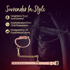 Temptasia Ardor Wrist & Ankle Restraints Pink – Silicone Bondage Cuffs Set