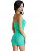LACE STRAPLESS MINI DRESS GREEN