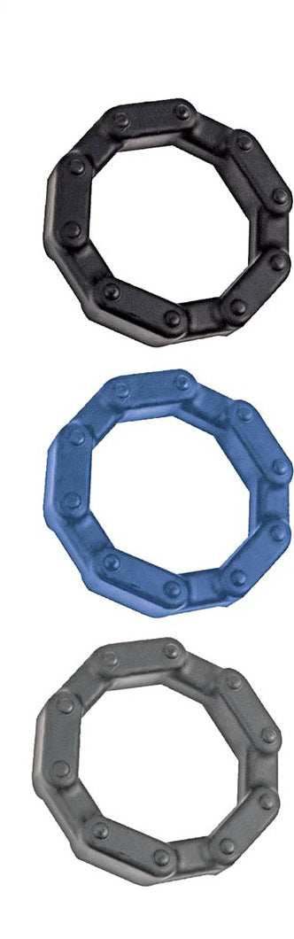 ANAL-ESE COLLECTION CHAIN LINK COCK RINGS