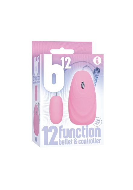 The 9's B12 Bullet Pink – 12 Function Vibrating Bullet with Remote Controller