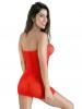 RHINESTONE STRAPLESS DRESS RED