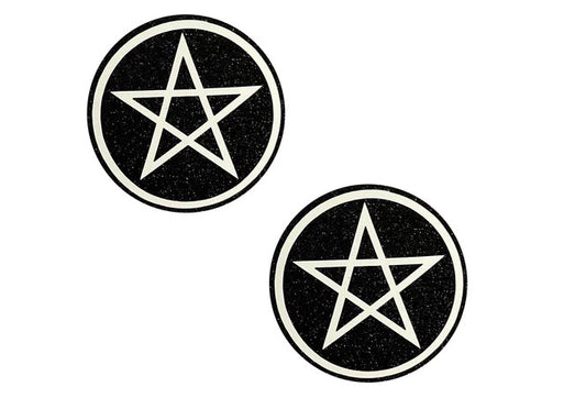 Wicca Black Glitter Nipple Cover Pasties