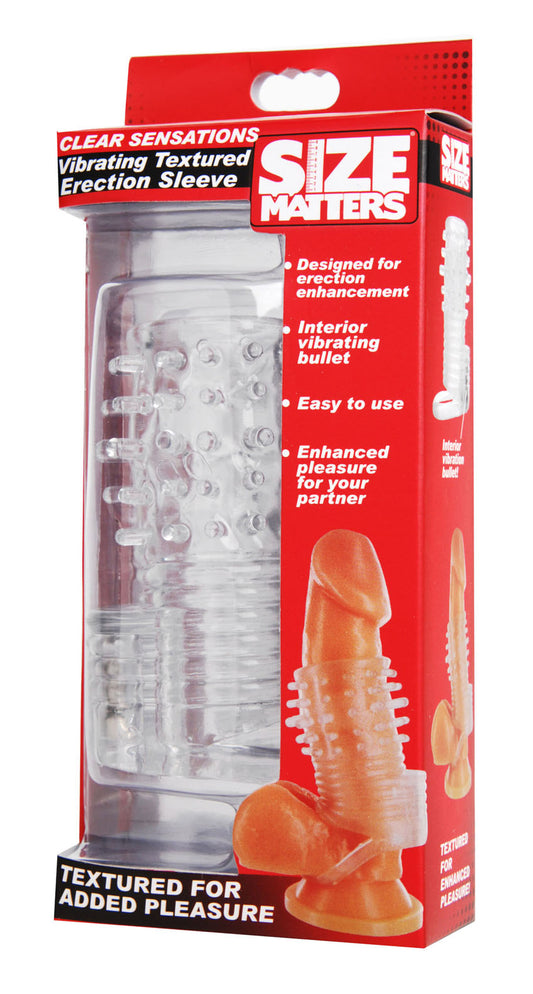 Clear Sensations Vibrating Textured Sleeve