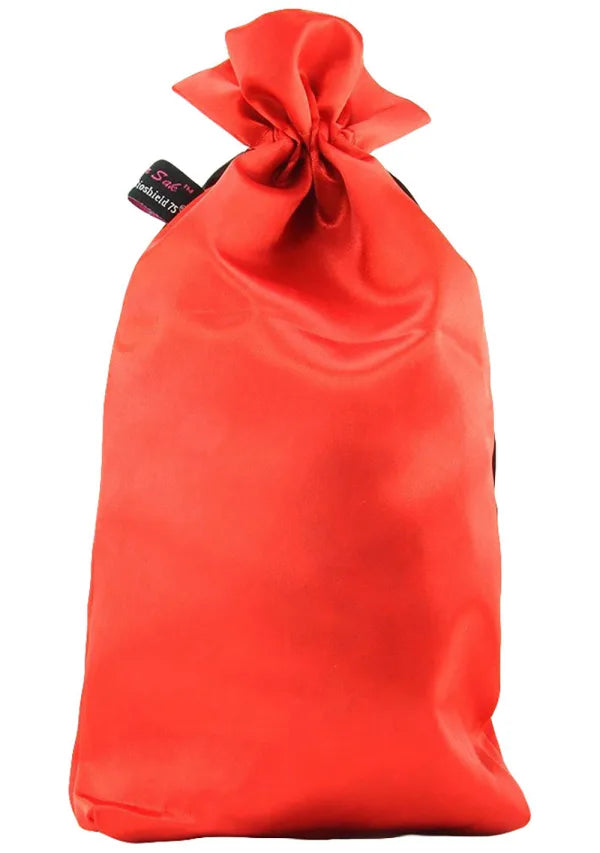Sugar Sak Large Red Anti-Bacterial Toy Storage Bag – Satin Storage Pouch