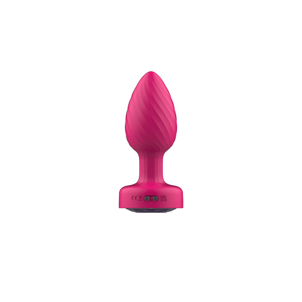 Twila Twirling Purple Gem Light Up Vibrating Plug With Pnk Heart Remote