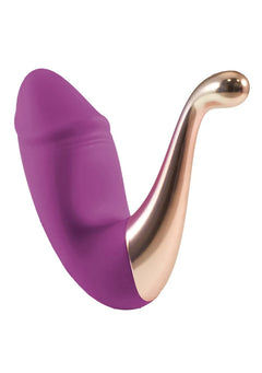 The Beat Double Pleasure Purple – Rechargeable Dual-Ended Silicone Vibrator with Interchangeable Tips