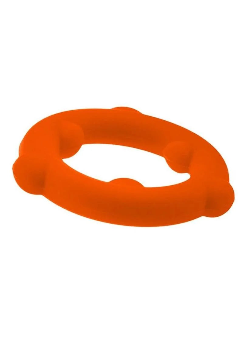 Oxballs Spinner Orange Silicone Cock Ring – Premium Liquid Silicone Stretch Ring