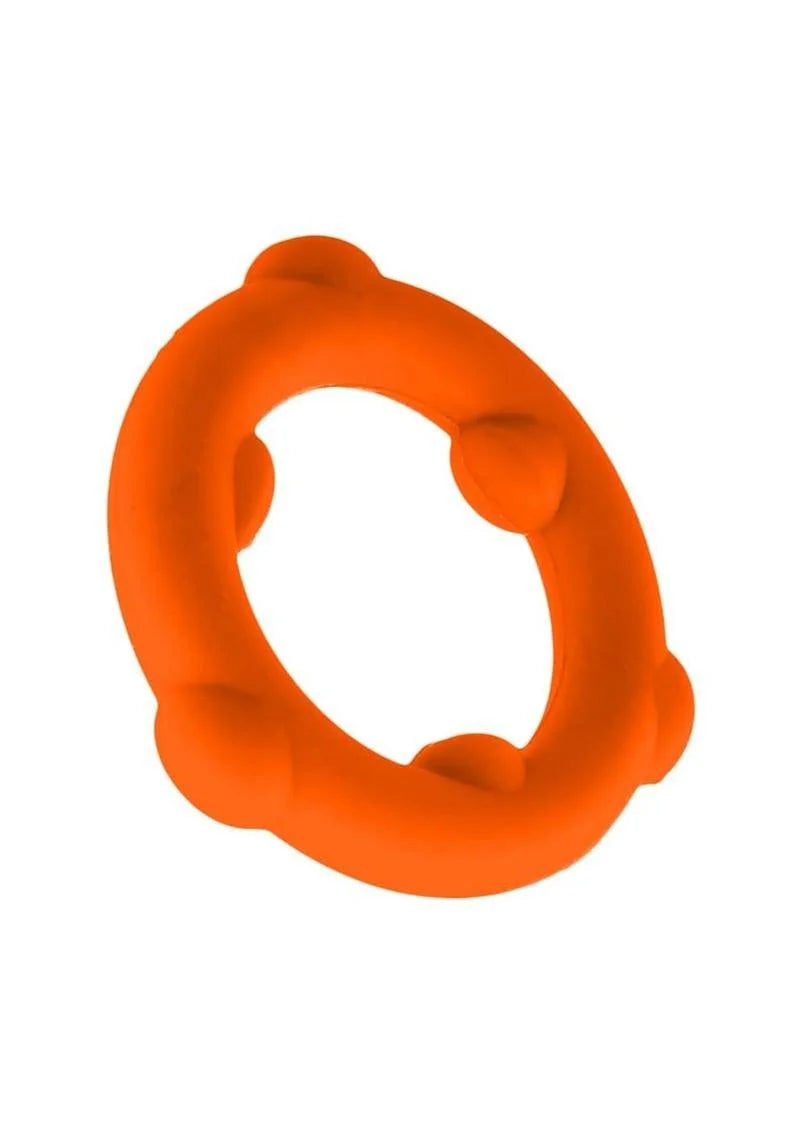 Oxballs Spinner Orange Silicone Cock Ring – Premium Liquid Silicone Stretch Ring