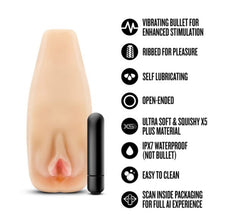 Enlust Sabrina Male Masturbator With Bullet Vibrator - Beige