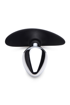 Dark Invader Metal and Silicone Anal Plug - Medium -