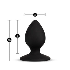 Temptasia Slut Plug – Black Silicone Anal Plug with Suction Cup Base