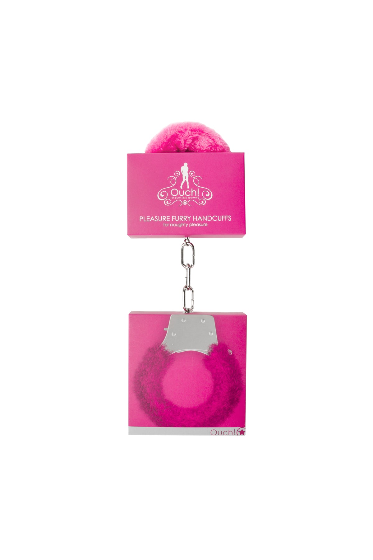 PLEASURE HANDCUFFS FURRY PINK