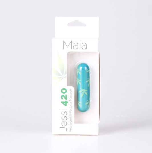 JESSI 420 10 FUNCTION MINI RECHARGEABLE BULLET EMERALD