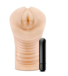 Enlust Georgia Male Masturbator With Bullet Vibrator - Beige