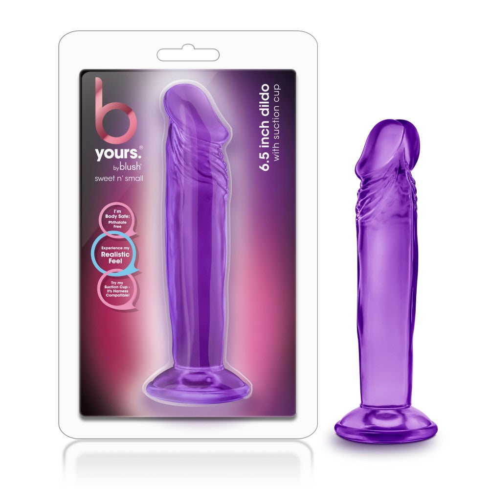 B Yours - Sweet n' Small 6 Inch Dildo With Suction Cup - Purple