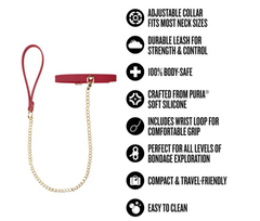 Temptasia Ardor - Collar and Leash - Red