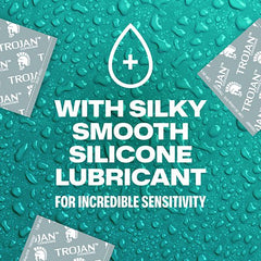 Trojan Raw Pure Feel Non-Latex Condoms – 10 Pack Ultra Thin Polyurethane Condoms with Silicone Lubricant