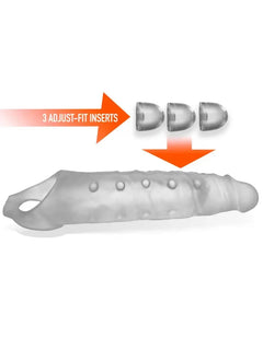 Oxballs Snake Deep-Reacher Cocksheath Clear Ice – Silicone Penis Extension Sleeve